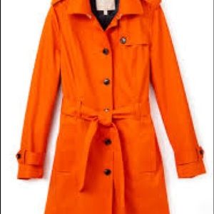 Orange Banana Republic trench coat